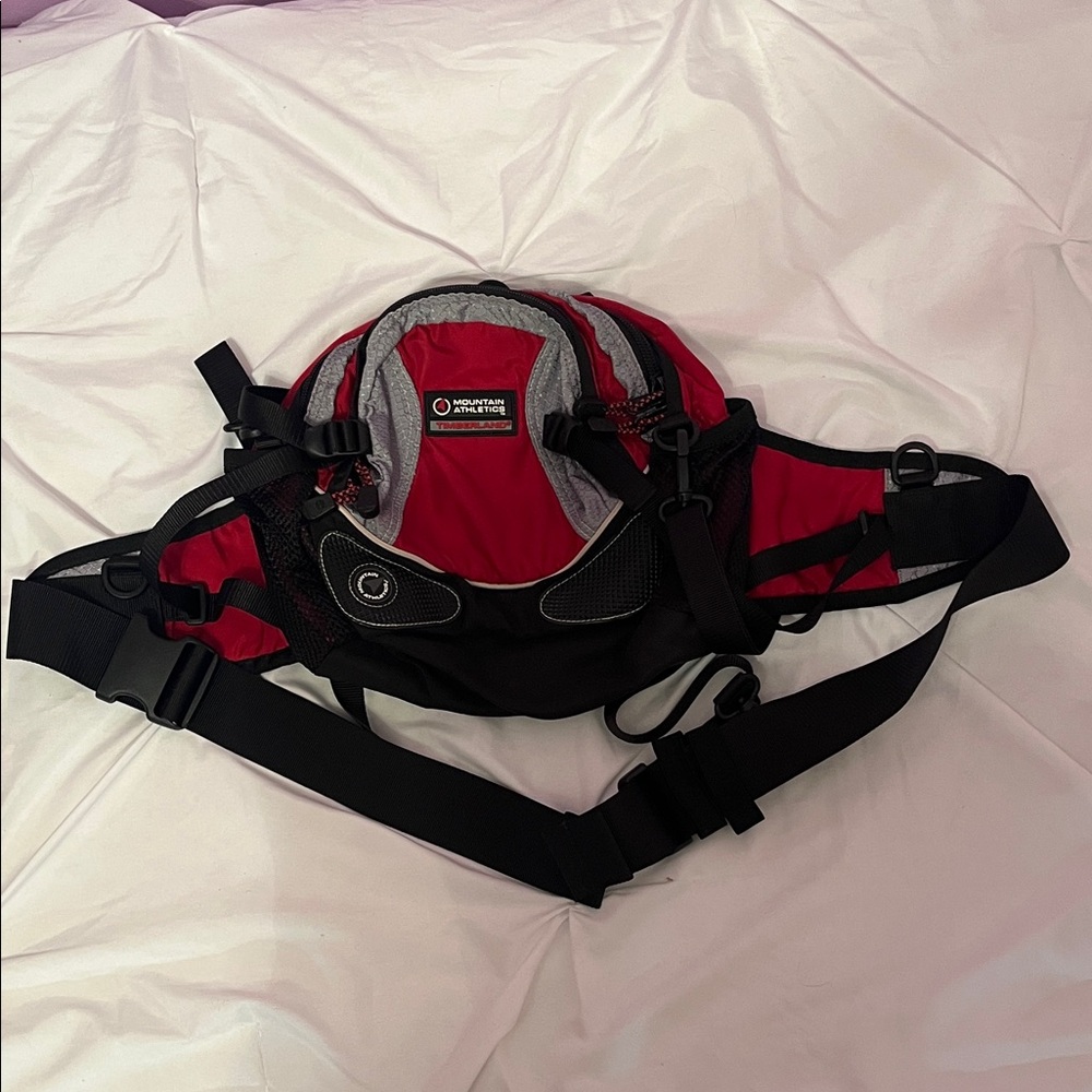 Timberland Red and Black Backpack